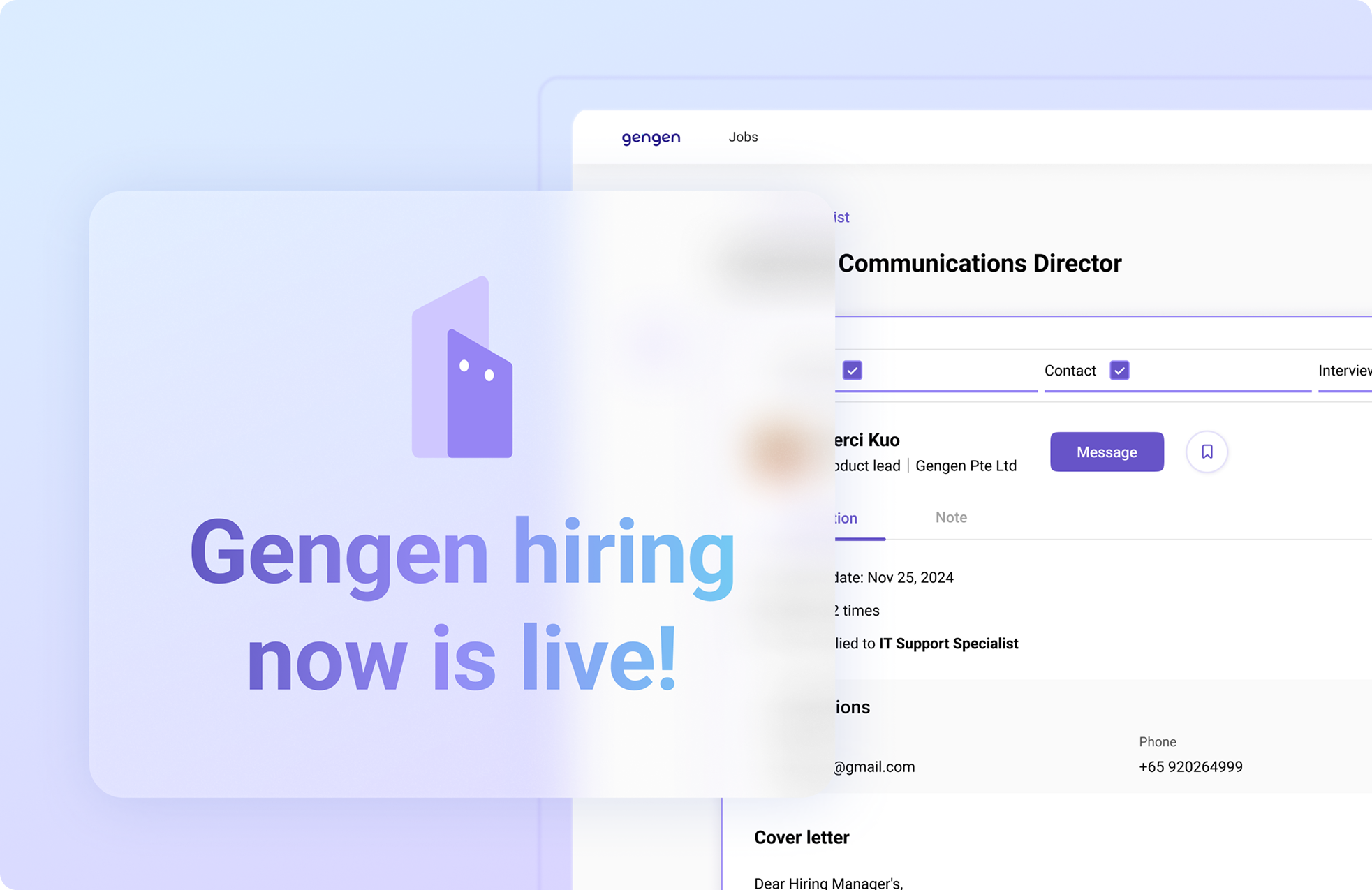 Gengen hiring now is live!